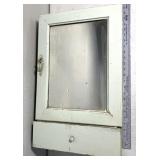 Primitive wall mount cabinet-w/shelf