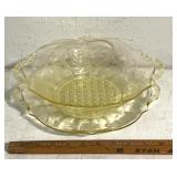 vintage Lancaster Glass yellow depression glass