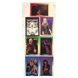1980s/90s rock band trading cards/posters/cutout