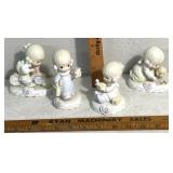 4 vintage porcelain Precious Moments figurines