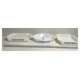 2 Fire-King 1 Glasbake bakeware