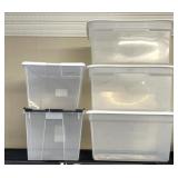 5 storage containers clear
