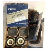 ICOM FM transceiver inbox used/speakers/amp