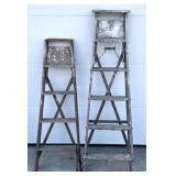 Wooden ladders 5 foot and 6 foot