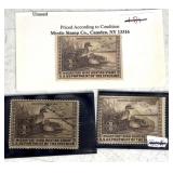 (3) 1939 migratory bird hunting stamp stamps