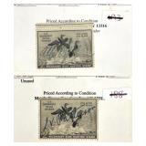 (2) 1952 Migratory bird hunting stamps