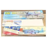 3 RC model plane boxes, some parts and designs