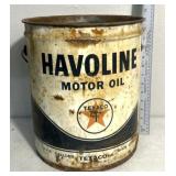 Havoline motor oil tin