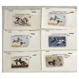 6 Iowa migratory waterfall stamps