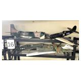 World War II era model airplanes parts missing