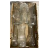 Clear glass vases