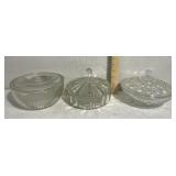 Clear glass candy dishes