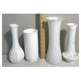 White glassware Vases