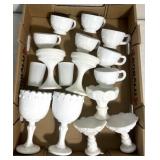 Milk glass drinkware