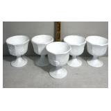 Milk glassware pedestals