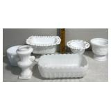Milk glassware decor
