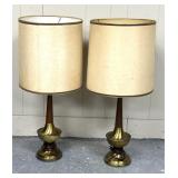 2 retro tabletop lamps