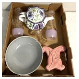 Purple/pink Glassware/pottery