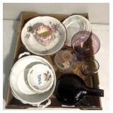Purple/Pink floral themed  dishware