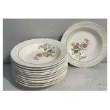 Vintage crown ivory 12 bowls
