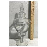 vintage clear glass apothecary jar