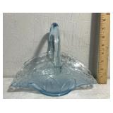 Blue glass basket