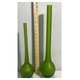 Retro Green glass vases/bulb themed