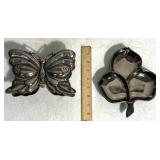 Metal butterfly decor/server