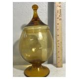 amber glass apothecary jar