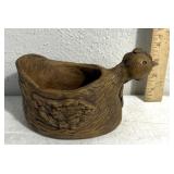 vintage bird themed pottery plater