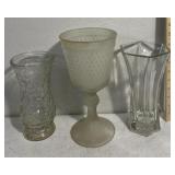 Clear glass vases