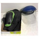 Protective wear-knee pads/eye sheild