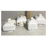 Milk glass candy dishes