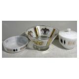 Milk glass cassarole dish-bowl