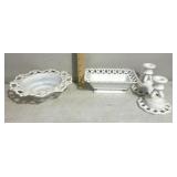 White Glassware decor