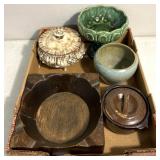 stoneware plantters/cassarole dishes/wooden decor