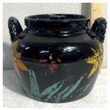 McCoy Black Stoneware Bean Pot Cookie Jar