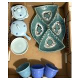 Blue glassware serviceware