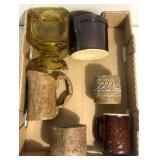 Stoneware & unique ambor glass