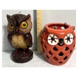 Owl candle decor