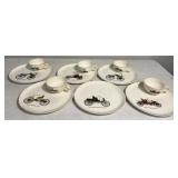 Harmony house 23k gold vintage car plate sets