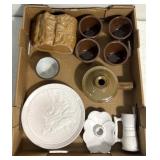 Pottery/candle holders/plate/other