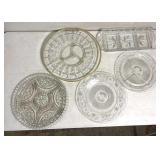 Clear glass serving trays