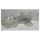 Floweral themed glassware bowls