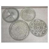 Clear glass service tray/dishes