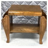 Mid-century side table with magazine racks