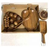 Wooden servers-decor