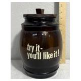 Siestaware jar-glass barrel canister