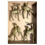 Brass deer candle holders