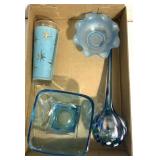Blue glassware